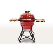 Керамический гриль-барбекю 24 дюйма (красный) (61 см)