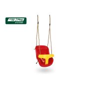 Пластиковое сиденье для качели с фиксацией красно-желтое