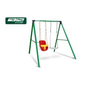 Качели SLP SYSTEMS 2 секции + сиденье с фиксацией желтое + сиденье лодочка белое