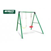 Качели SLP SYSTEMS 2 секции + сиденье гибкое желтое + сиденье диск красное