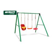 Качели SLP SYSTEMS 3 секции + качеля диск красная + лодочка красная + качеля с фиксацией желтое
