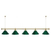 Лампа STARTBILLIARDS 5 пл. (плафоны RAL7024 (графитовый серый матовый),штанга RAL7024 (графитовый серый матовый),фурнитура хром)