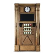 Киевница Охота К-21 с часами сосна мдф (Дуб натуральный (выкрас),Манчестер 60 yellow green ш1,95)