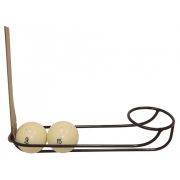 Скат металлический ПУЛ с ремешком п/ф (Кожа натуральная (белая))