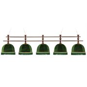 Лампа Аристократ-Люкс 3 5пл. береза (№4,бархат зеленый,бахрома желтая,фурнитура золото)