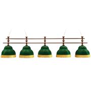 Лампа Барон-Люкс 5пл. ясень (№1,бархат зеленый,бахрома желтая,фурнитура золото)