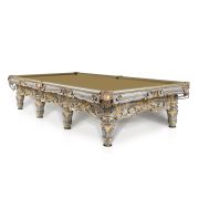 Ренессанс Гранж СБ 12 массив клен с системой подогрева плит (РП, Авт. № 1, Слан_3_45, Манчестер 70 yellow green, Скат обрезин, Кожа белая, Тиснение золото)