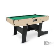 Бильярд BFG Compact Moby 4 (Йоркшир) (Пул, йоркшир/черный (ЛДСП), ЛДСП_16, Сукно Euro Pro 30 ш1.98м Yellow green, Х/б сетка)